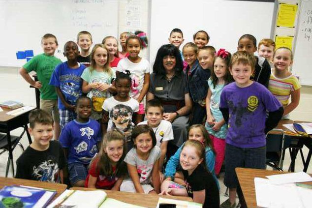 Principal Yount in Classroom