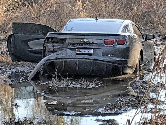 Camaro in Creek Web