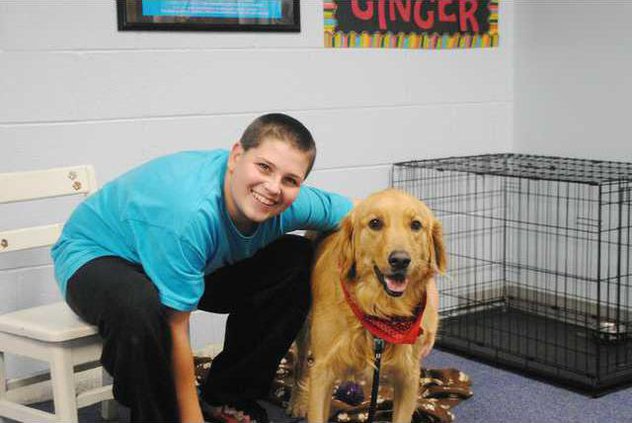 Ginger with student