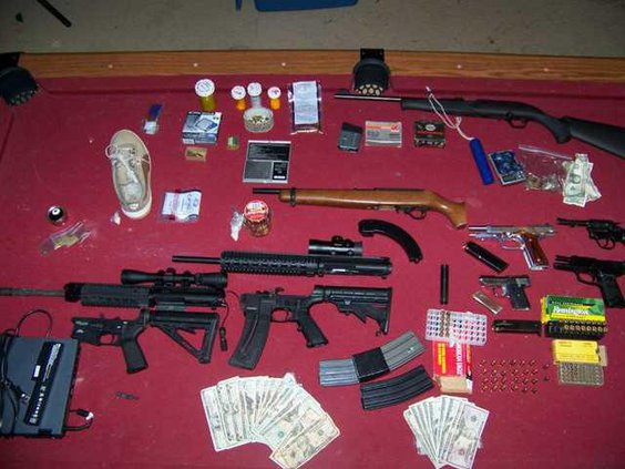 Guns drugs money