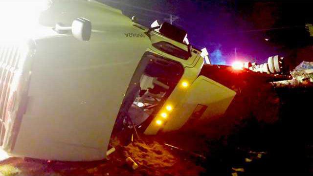 Overturned Truck