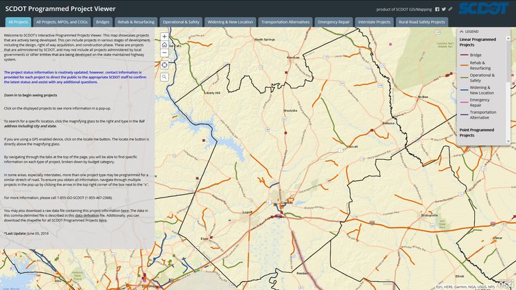 SCDOT Project Viewer