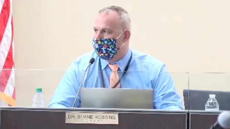 Robbins at Board Meeting